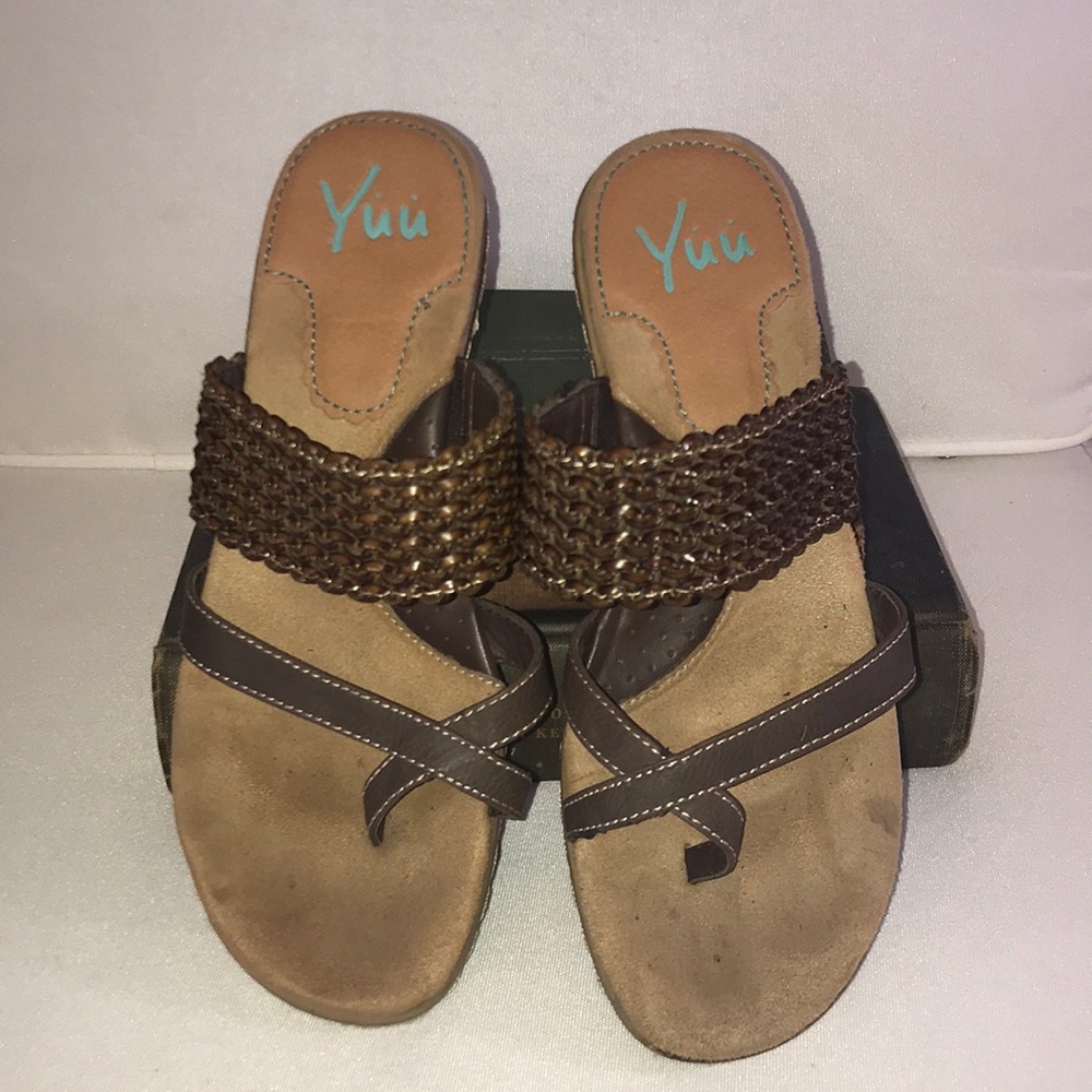 Yuu Pauline brown sandals with heel size 7 1/2